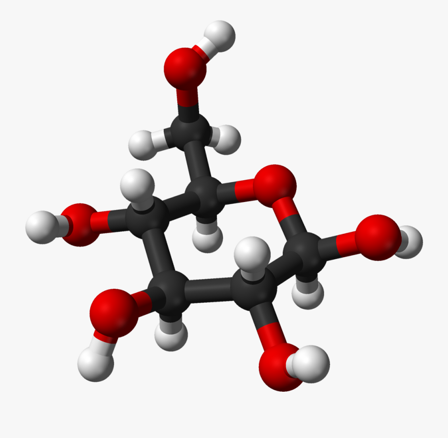 D Glucose Molecule, Transparent Clipart