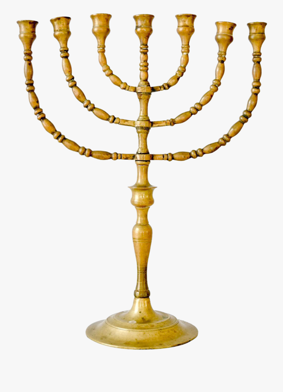 Clip Art 7 Branch Menorah - Etoile De David Menorah, Transparent Clipart