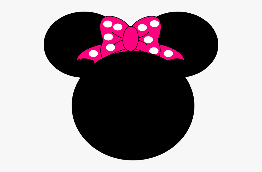 Black Minnie Mouse Head, Transparent Clipart