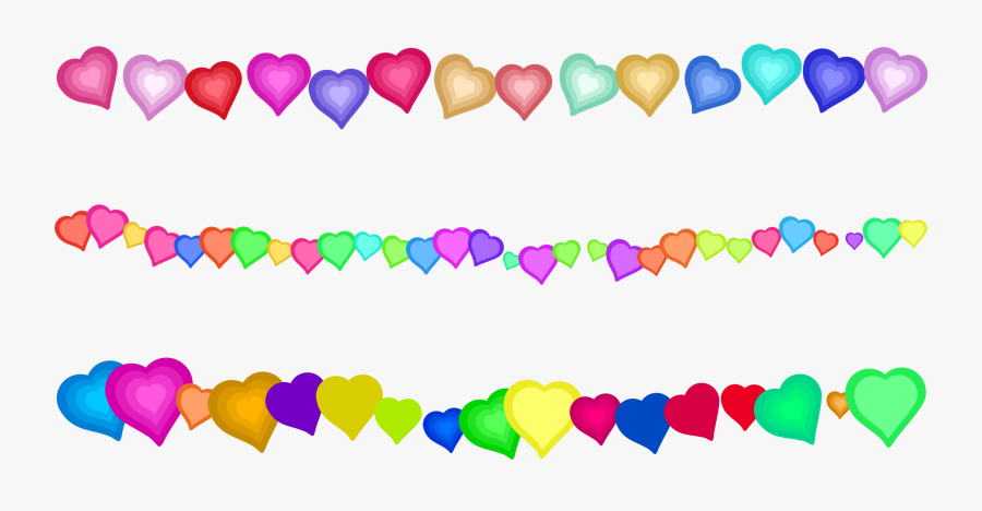 Clipart - Heart Clip Art Borders, Transparent Clipart