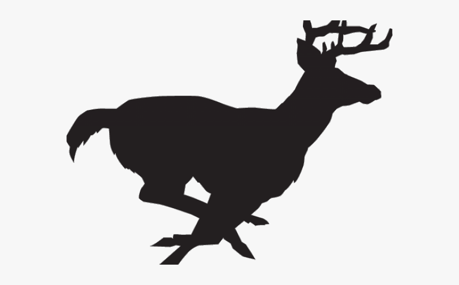 Wildlife Clipart Running Deer - Deer Running Outline, Transparent Clipart