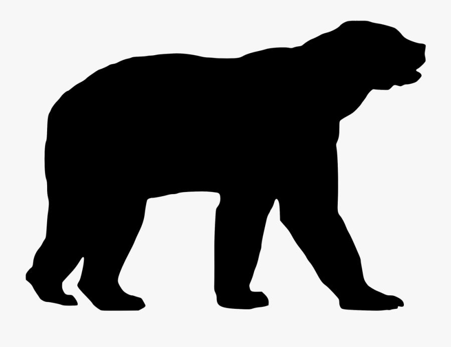 Polar Bear Silhouette Dog - Dog Polar Bear Silhouette, Transparent Clipart