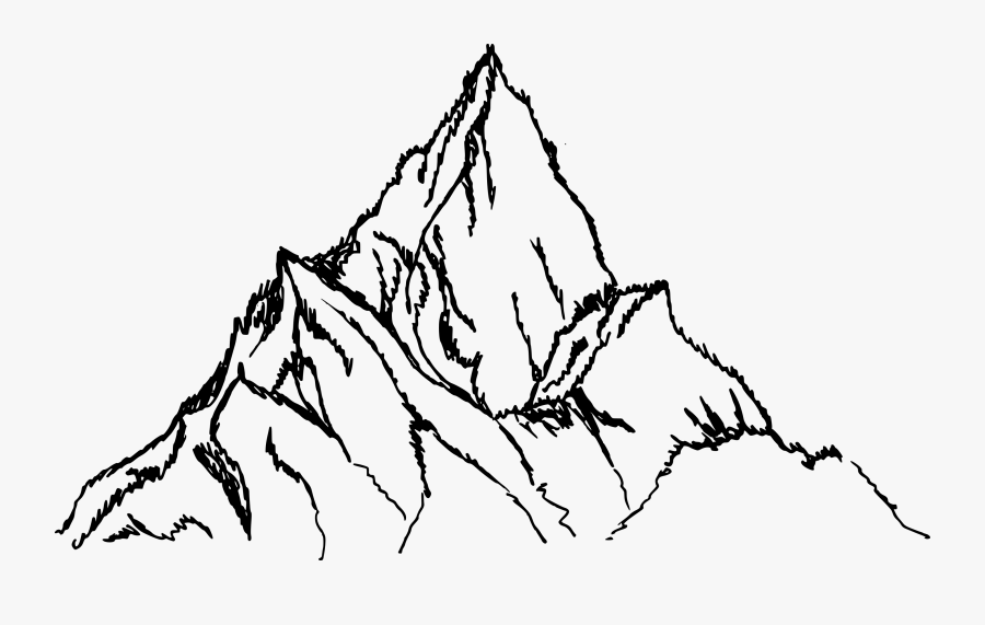 Clip Art Stroke Mountain For - Mountain Drawing Transparent Background, Transparent Clipart