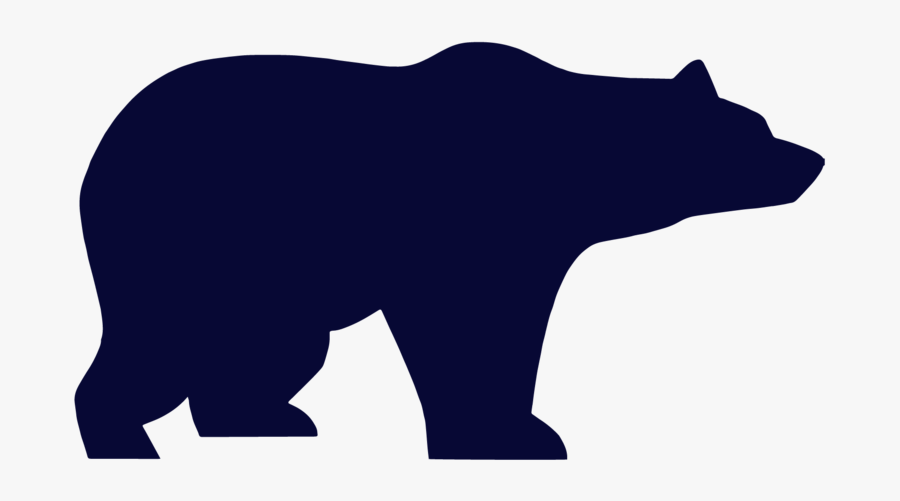 The Baer Minimalist Indianapolis - Navy Blue Bear Silhouette, Transparent Clipart