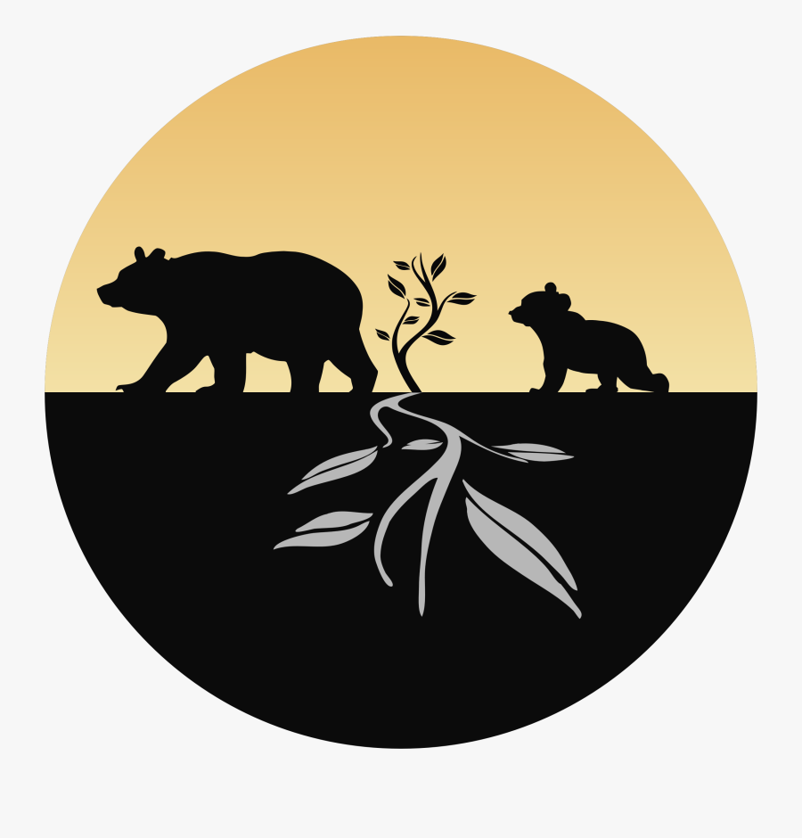Bear And Cub Logo Clip Arts, Transparent Clipart