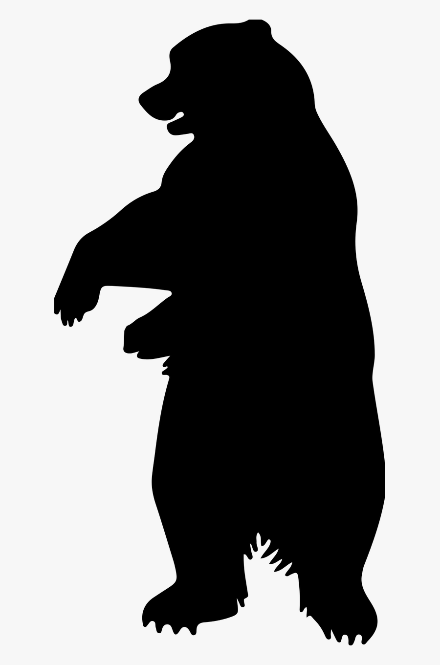 Bear Silhouette, Transparent Clipart
