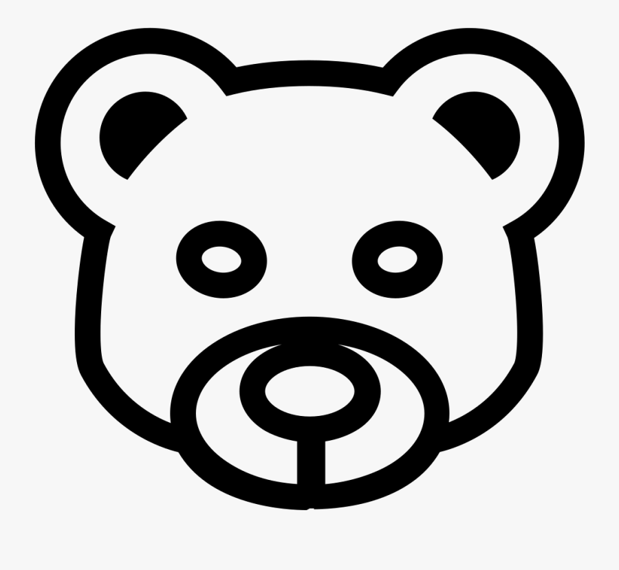 Bear Head Frontal Outline Comments - Bear Head Outline Png, Transparent Clipart