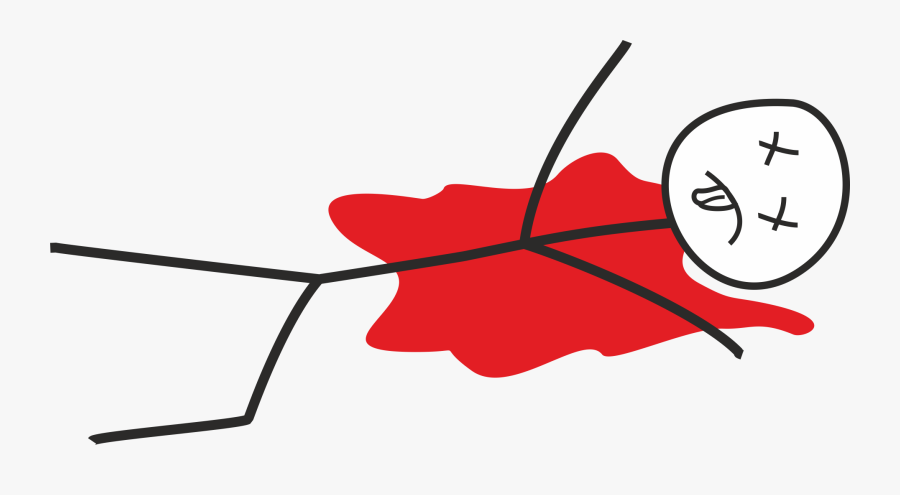 Transparent Clipart Of Stick Figures - Stick Figure Dead Body, Transparent Clipart