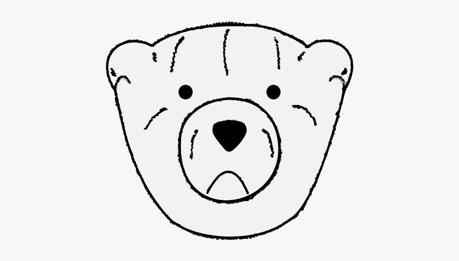 Polar Bear Giant Panda American Black Bear Clip Art - Bear Cartoon Black And White Bear Sad Face Clip Art, Transparent Clipart