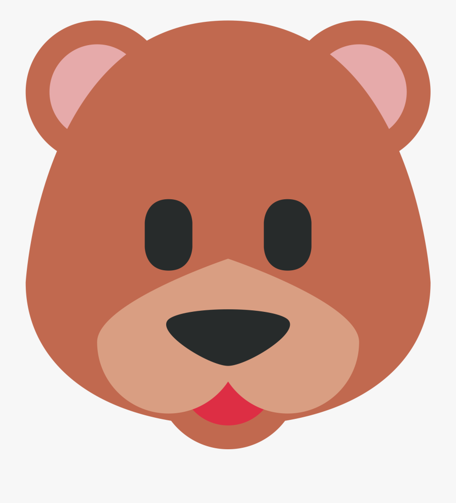 Brown Bear Clipart Face - Bear Emoji Twitter, Transparent Clipart