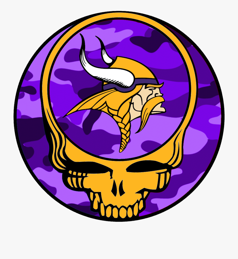 Grateful Dead Logo Purple Camo Yellow Skull Free Images - Grateful Dead Logo, Transparent Clipart