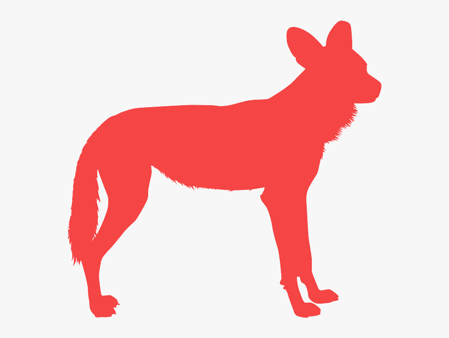 Dark Wild Dog Art, Transparent Clipart