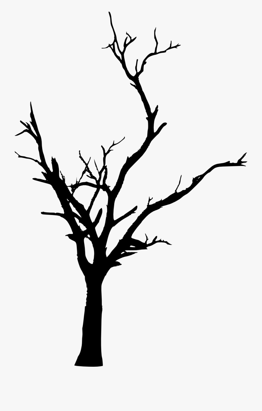 Tree Woody Plant Branch Twig Clip Art - Black Dead Tree Png, Transparent Clipart