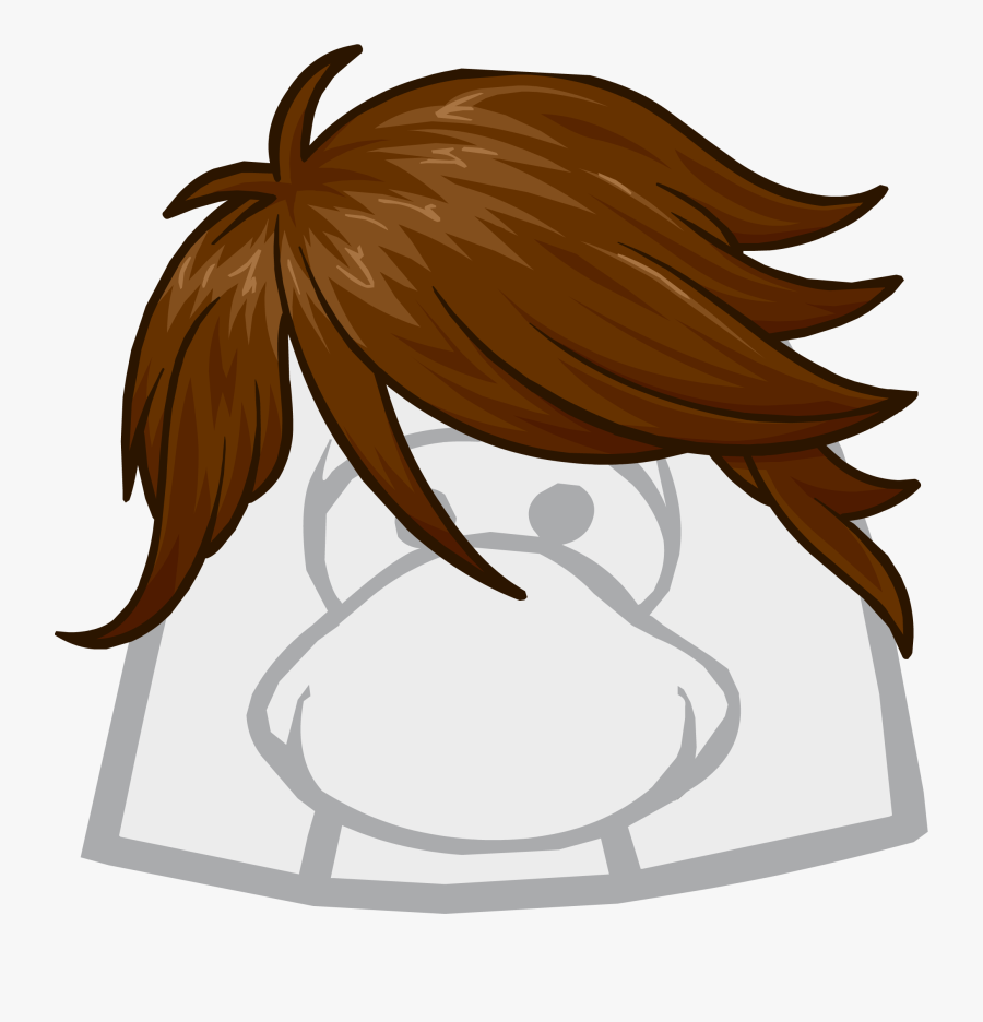 The Side Swept - Club Penguin Hair Png, Transparent Clipart