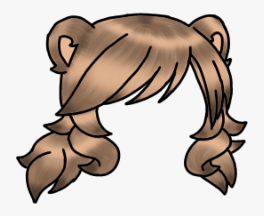 Detailed Gacha Hair - Gacha Life Brown Hair, Transparent Clipart