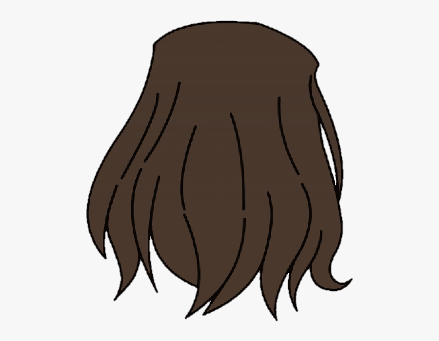 #hair #gachahair #brownhair #backhairgacha #gacha #gachalife - Gacha Life Brown Hair, Transparent Clipart