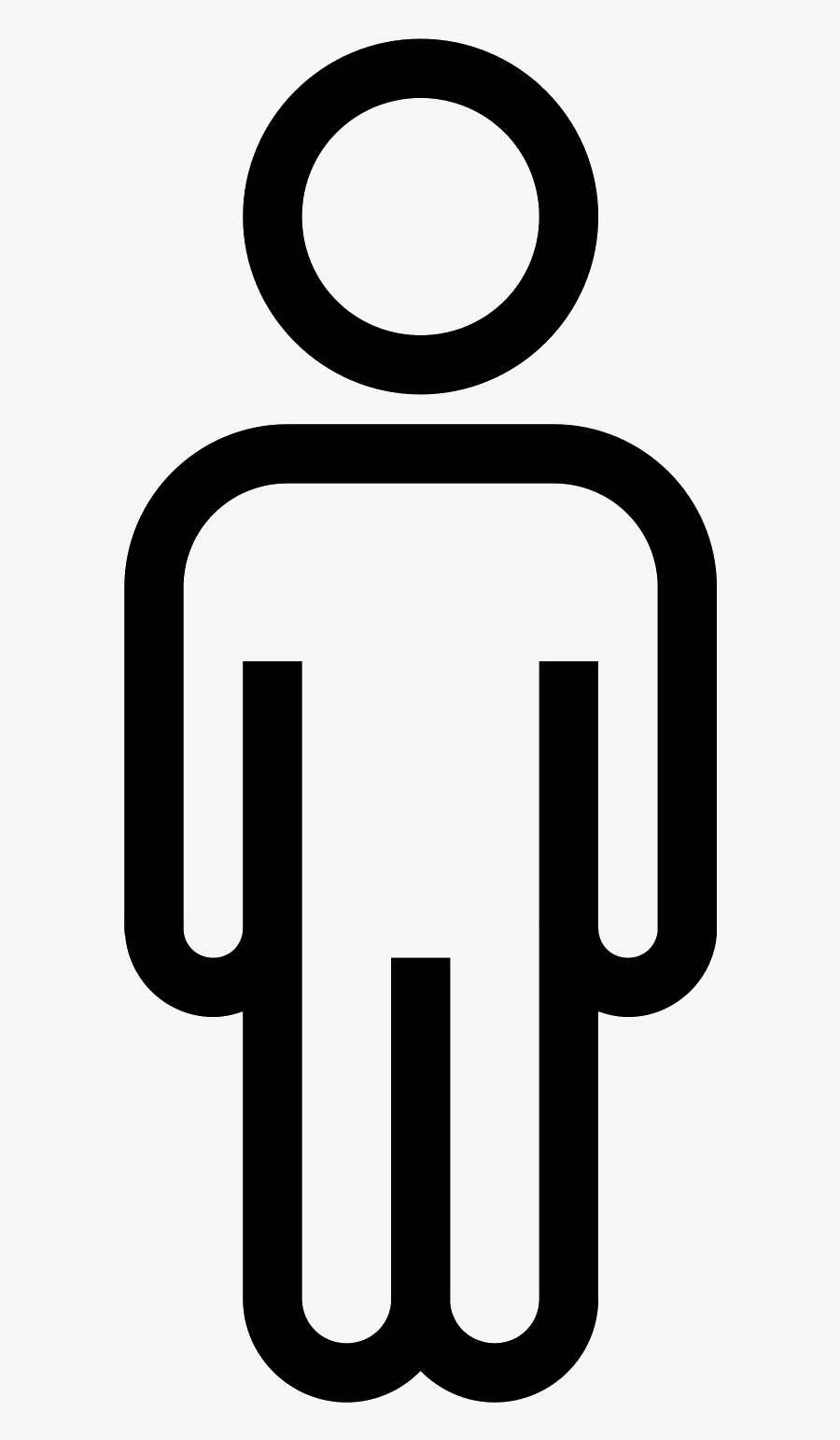 Standing Man Icon, Transparent Clipart