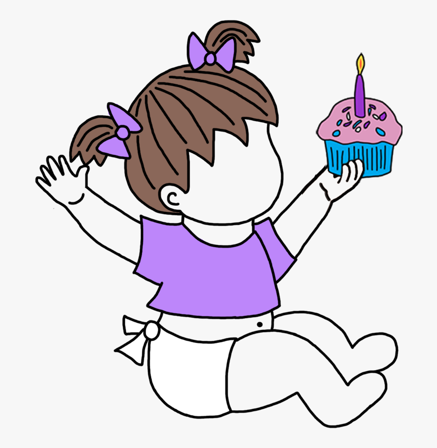 Baby"s 1st Birthday Thank You Note Cards Baby Girl - Clip Art, Transparent Clipart
