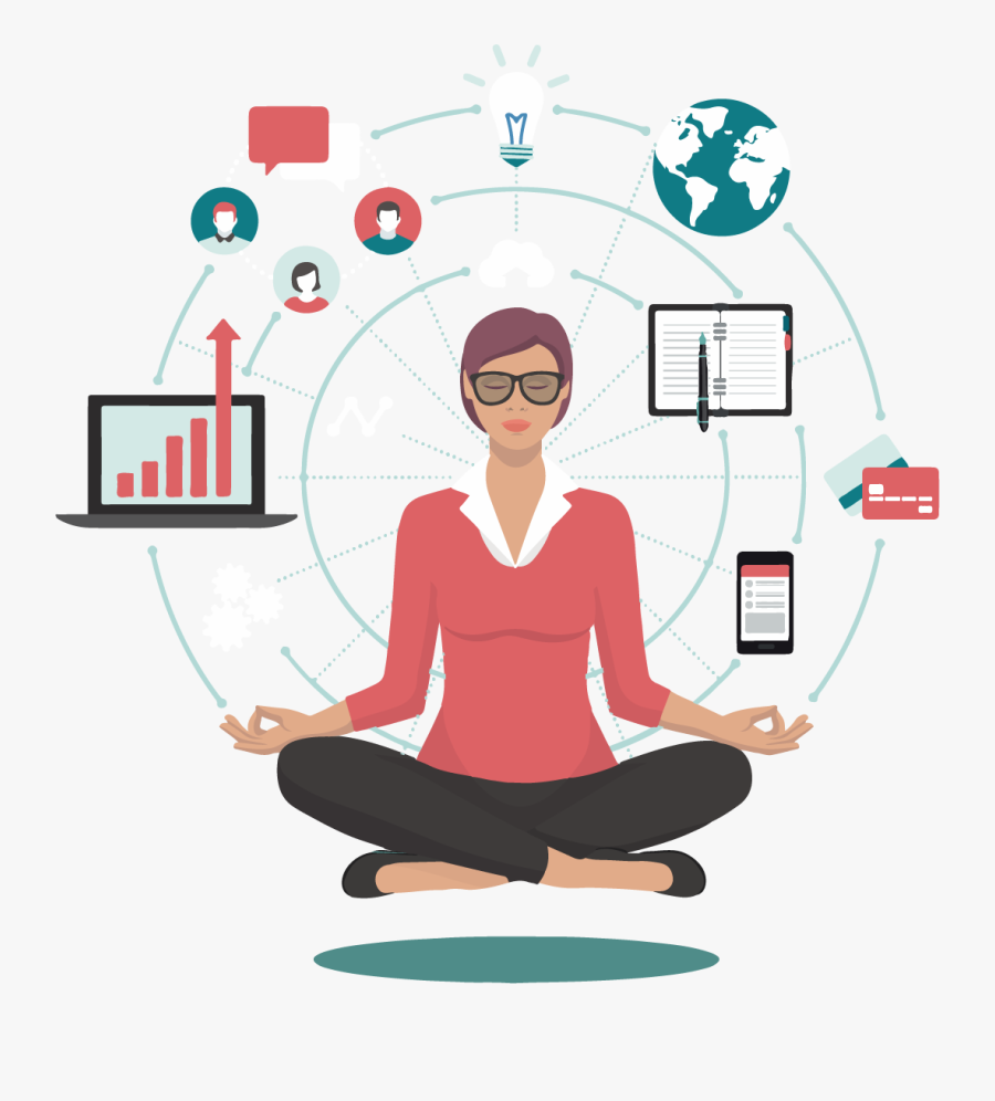 Organization Job Well-being Illustration Backend Free - Project Management Image With Woman, Transparent Clipart