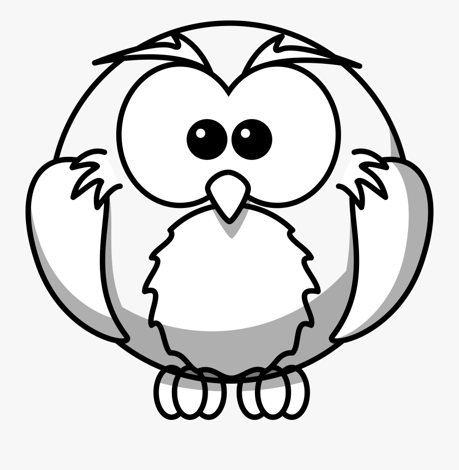 Clipart Owl Line Art - Drawing Of Owl Outline, Transparent Clipart
