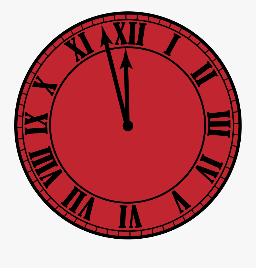 Free Cooper Union Red Clock Logo - Transparent Background Clock Face Png, Transparent Clipart