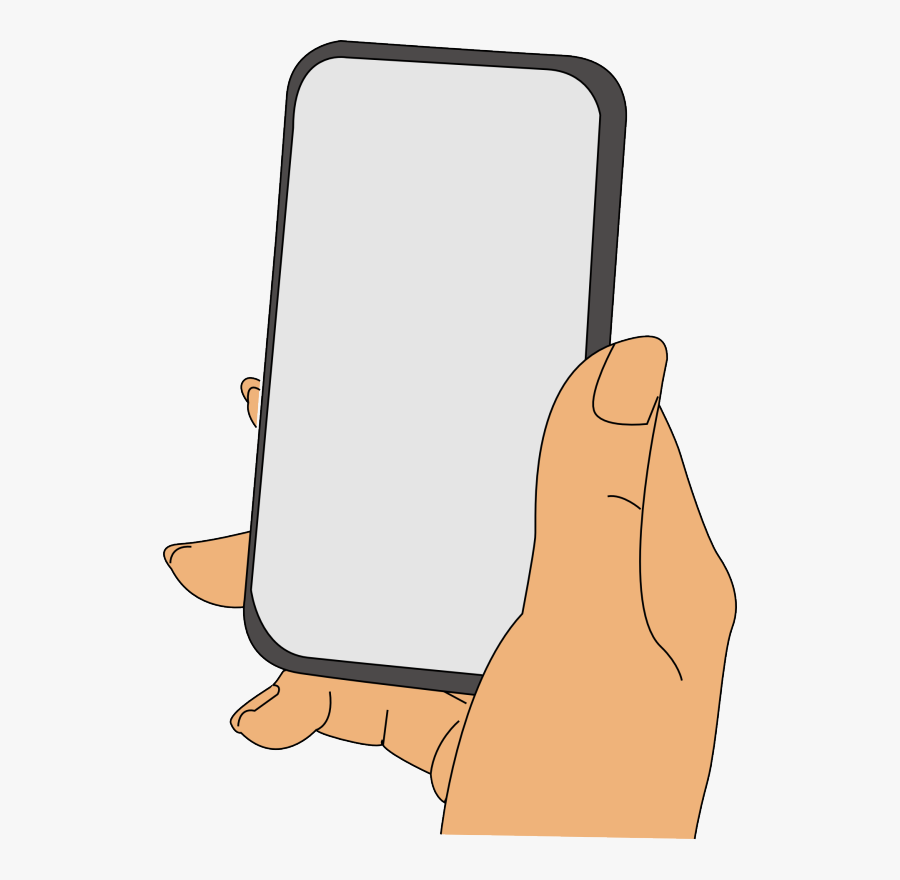 Mobile Phone, Hand, Touchscreen, Smartphone - Hand Holding Iphone Clipart, Transparent Clipart