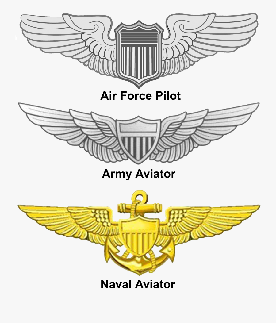 United States Aviator Badge - Navy Air Force Wings, Transparent Clipart