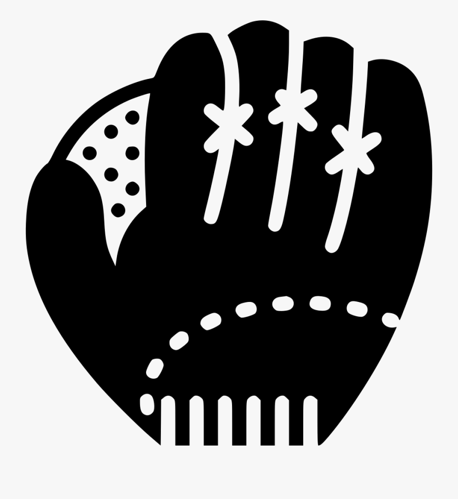 Baseball Glove Svg Png Icon Free Download - Baseball Glove Vector Black And White, Transparent Clipart