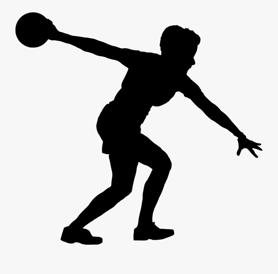 Bowling Silhouettes Cliparts - Man Silhouette Bowling Clipart, Transparent Clipart