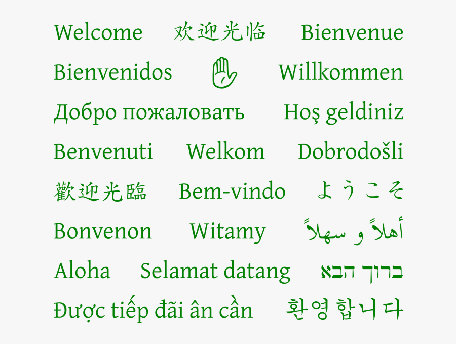 Welcome In Different Languages Png - Welcome To Canada In Different Languages, Transparent Clipart