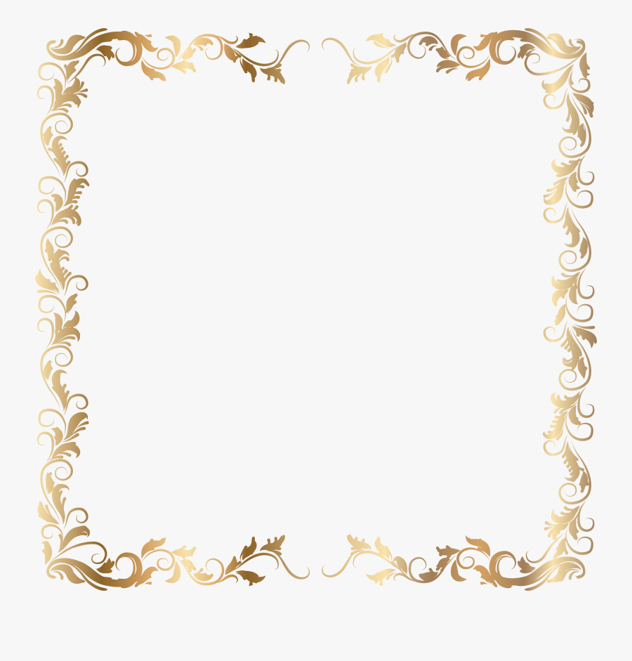 Image Royalty Free Border Deco Gold Transparent, Transparent Clipart
