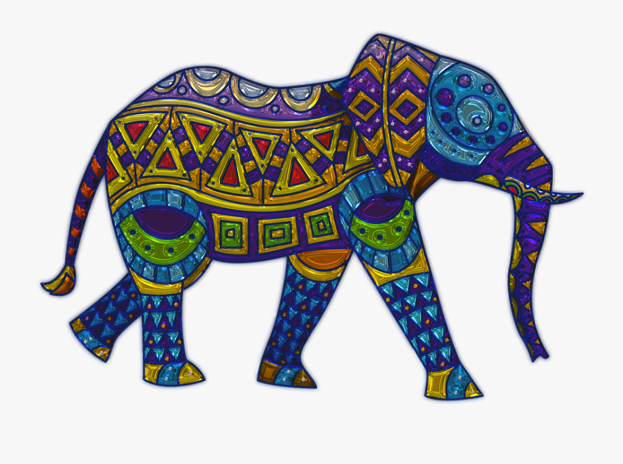 Download Free Elephant Png Transparent Images Transparent - Indian Elephant Art Png, Transparent Clipart