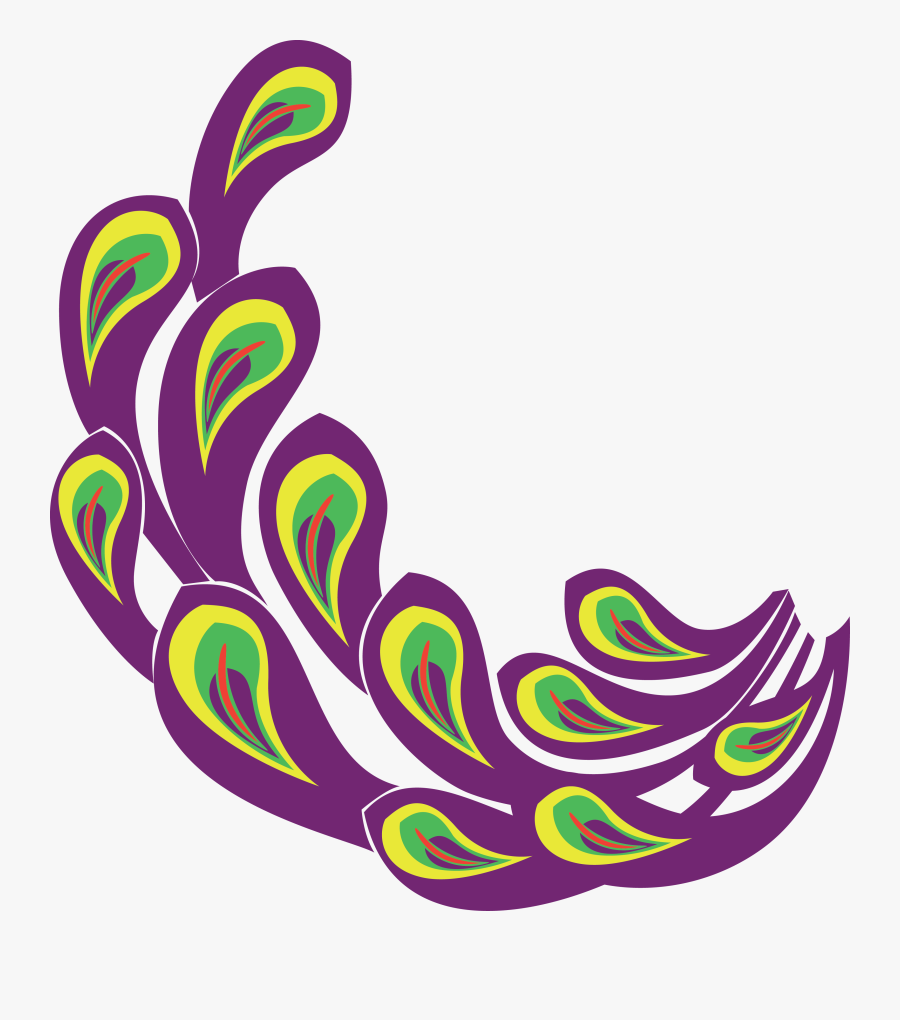 Peacock Design Simple Clipart, Transparent Clipart