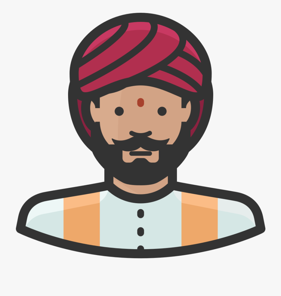Indian Icon Free Avatars - Indian Man Icon, Transparent Clipart