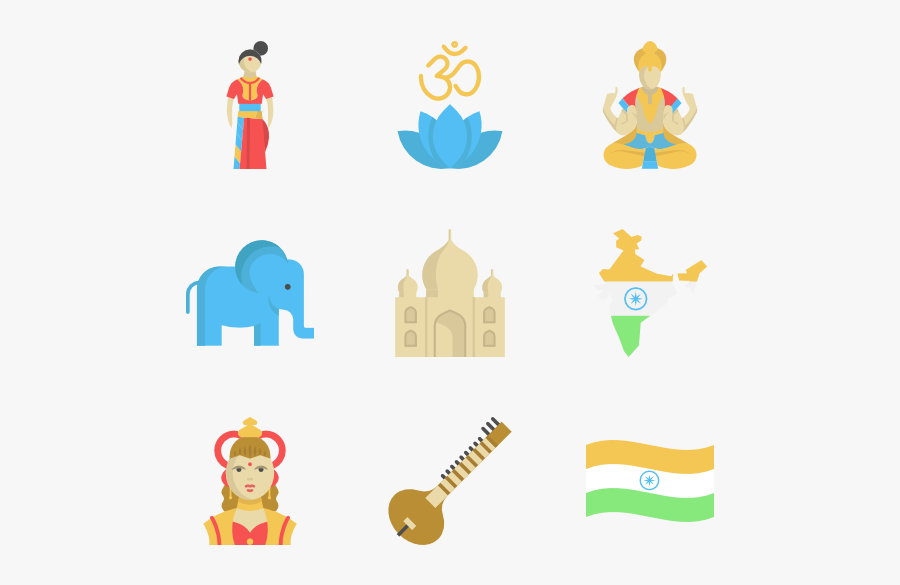 Indian Icons, Transparent Clipart