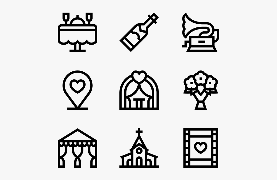 Wedding - Change Management Icons, Transparent Clipart