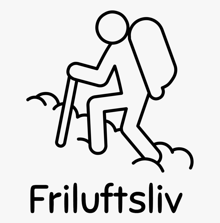 Friluftsliv Logo Black - Line Art, Transparent Clipart