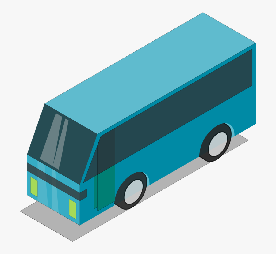 Blue,angle,motor Vehicle - Bus 3d Icon Png, Transparent Clipart