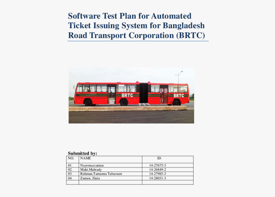 Doc) Software Test Plan For Automated Ticket Issuing - Train, Transparent Clipart