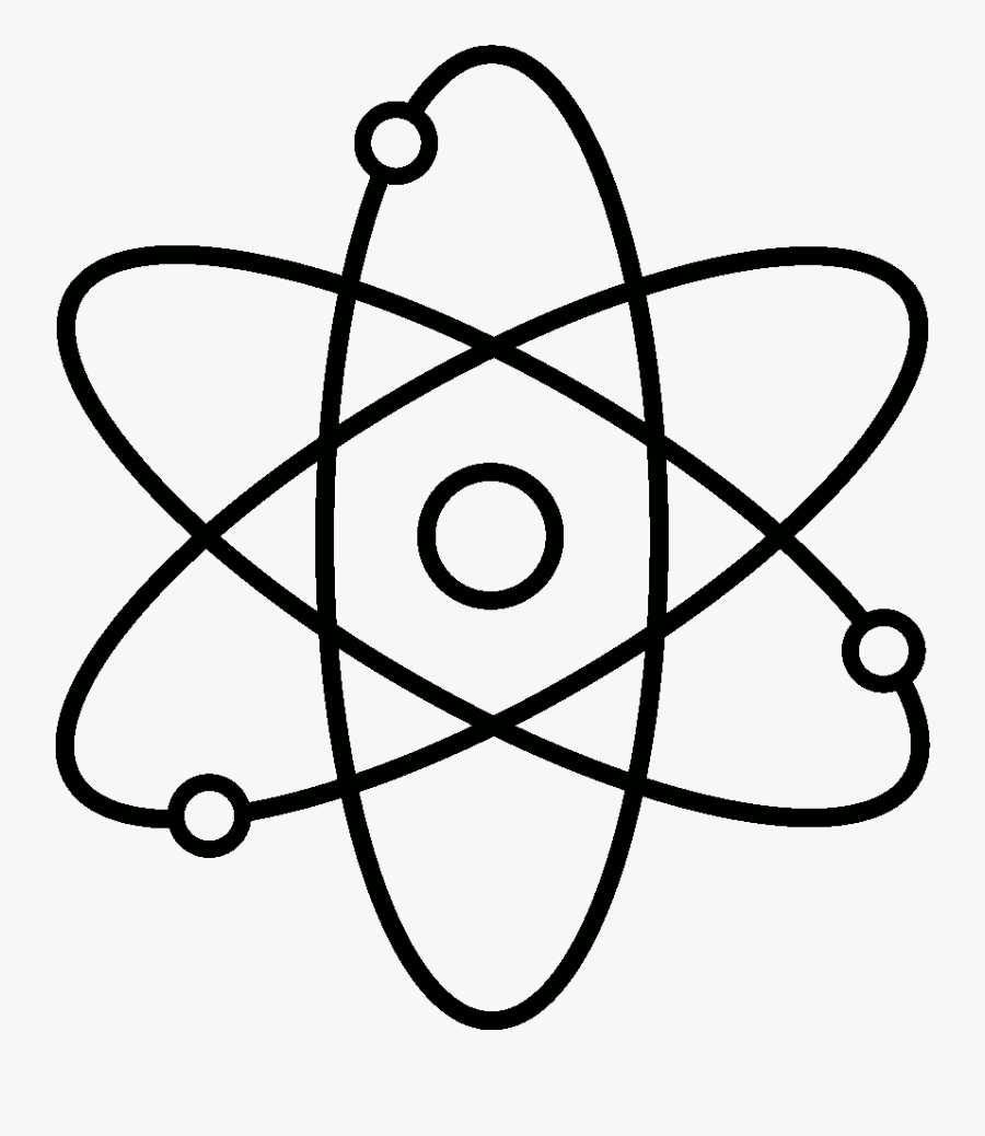 Collection Of Free Science Drawing Black And White - Atom Black And White, Transparent Clipart