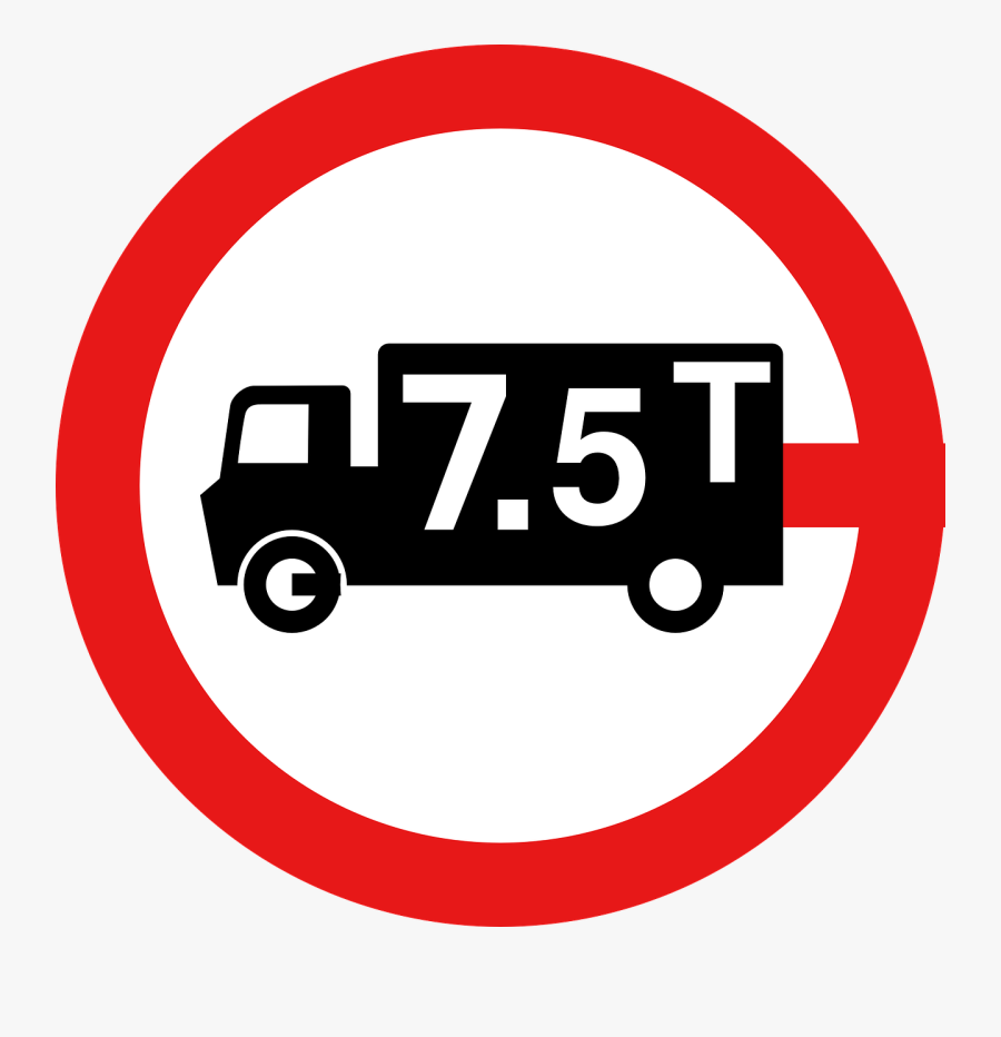 No Vehicles Over Length Shown, Transparent Clipart