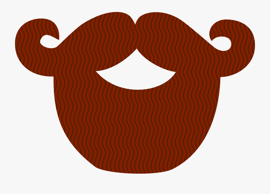 Beard, Facial Hair, Facial, Hair, Male, Man, Style - Handlebar Mustache Beard Cartoon, Transparent Clipart