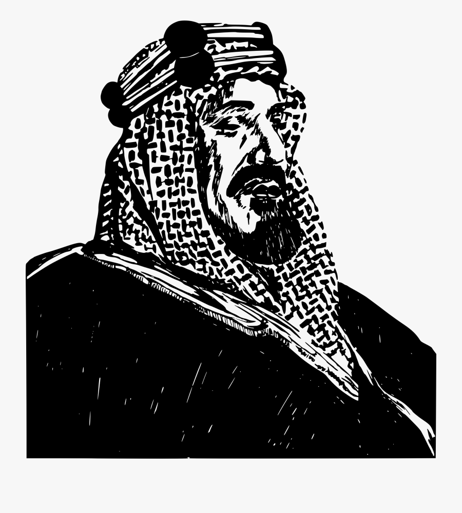 Founder - Clipart - King Abdulaziz Black And White, Transparent Clipart