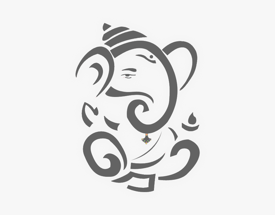 Ganesh Black And White, Transparent Clipart