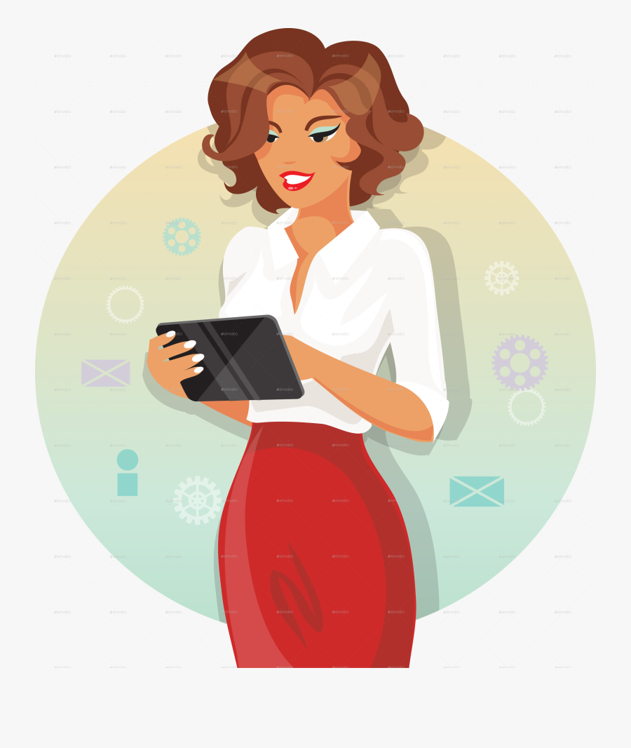 Businesswoman Clipart Png Download - Cartoon Business Woman Transparent, Transparent Clipart