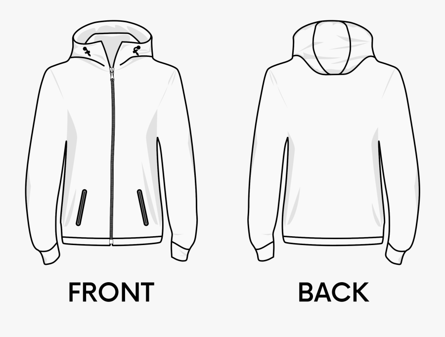 Clipart - Clipart Hoodie Template, Transparent Clipart