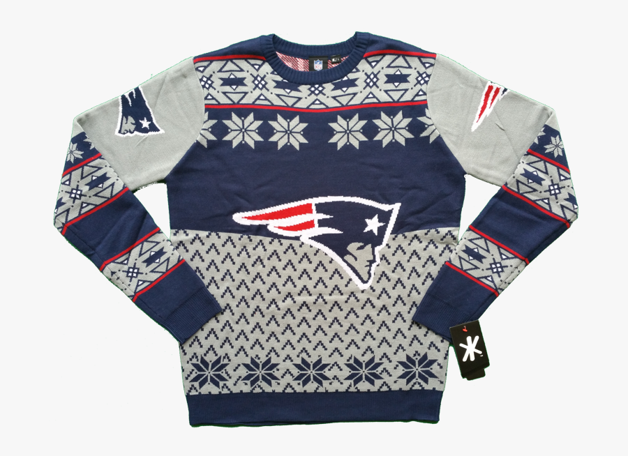 Clip Art New England Patriots Ugly Sweater - Sweater, Transparent Clipart