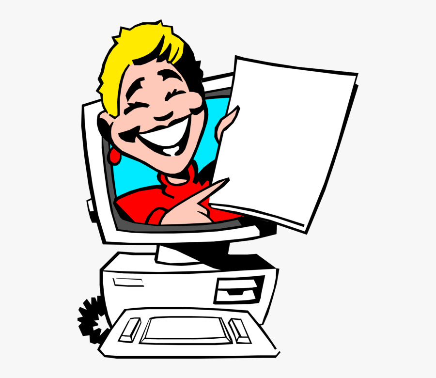 Vector Illustration Of Businesswoman With Special Announcement - Clip Art, Transparent Clipart