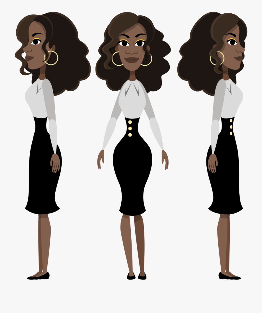 Businesswoman Clipart Woman Character - Cartoon, Transparent Clipart