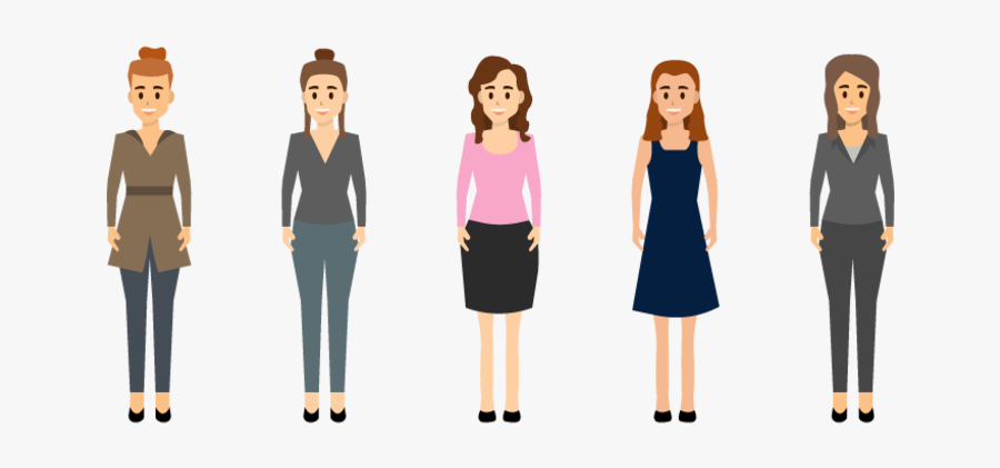 Set Of Businesswoman Standing - Vježbe Za Pogrbljena Leđa, Transparent Clipart